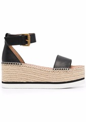 See by Chloé leather wedge espadrilles