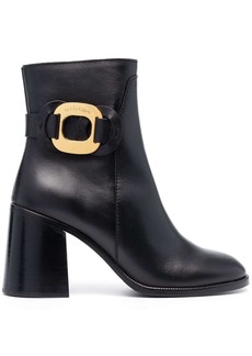 See by Chloé logo-plaque 80mm leather boots
