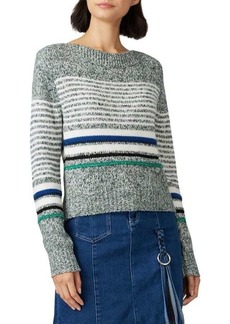 See by Chloé Marled Stripe Wool Blend Sweater