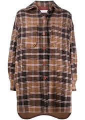 See by Chloé oversized checkered shirt coat