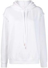 See by Chloé oversized scalloped trim hoodie