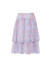 See By Chloé Printed cotton and silk midi skirt