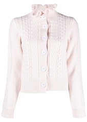 See by Chloé ruffle-neck wool cardigan
