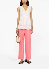 See by Chloé ruffled V-neck sleeveless blouse