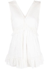 See by Chloé ruffled V-neck sleeveless blouse