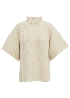See By Chloé Ruffled wool-blend knit sweater