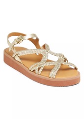 See by Chloé Sansa Metallic Braided Flat Sandals