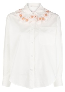 See by Chloé scalloped-collar cotton blouse