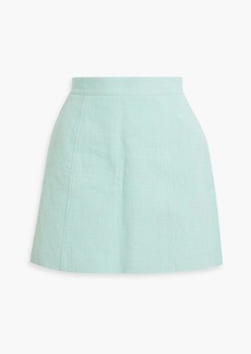 See by Chloé - Cotton and linen-blend mini skirt - Blue - FR 36