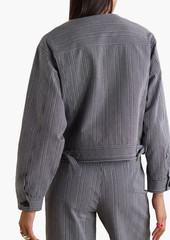 See by Chloé - Cropped striped cotton jacket - Blue - FR 36