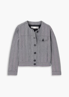 See by Chloé - Cropped striped cotton jacket - Blue - FR 38