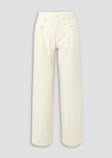 See by Chloé - Embroidered cotton straight-leg pants - White - FR 38