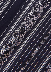 See by Chloé - Florence embellished printed crepe wide-leg pants - Blue - FR 34