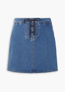 See by Chloé - Lace-up denim mini skirt - Blue - FR 36