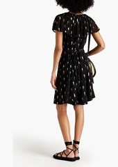 See by Chloé - Metallic silk-blend jacquard and crepon dress - Black - FR 38