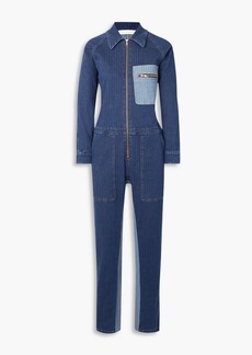 See by Chloé - Patchwork denim jumpsuit - Blue - FR 34
