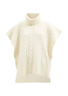 See By Chloé - Roll-neck Wool-blend Poncho - Womens - Ivory