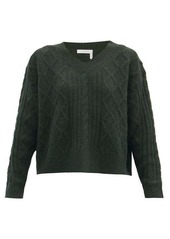 See By Chloé Aran-knit V-neck sweater