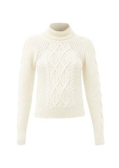 See By Chloé Cable-knit wool-blend roll-neck sweater