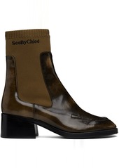 See by Chloé Khaki Wendy Sock Boots