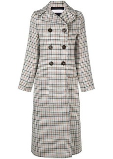 SEE BY CHLOÉ Long double-breasted checked coat