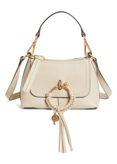 See by Chloé Mini Joan Leather Crossbody Bag in Cement Beige at Nordstrom