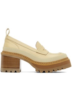 See by Chloé SSENSE Exclusive Beige Mahalia Loafers