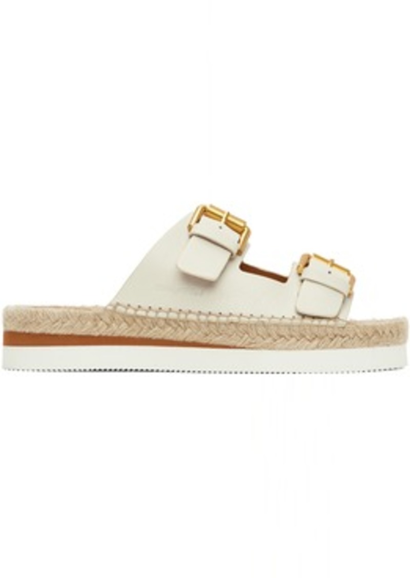 See by Chloé White Glyn Platform Espadrille Sandals