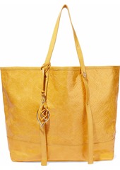 See By Chloé Woman Andy Bisou Embossed Washed-leather Tote Mustard