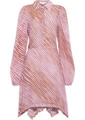 See By Chloé Woman Asymmetric Printed Gauze Dress Magenta