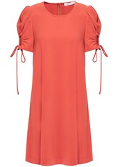 See By Chloé Woman Ruched Crepe Mini Dress Red