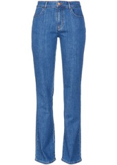 See by Chloé - Embroidered high-rise bootcut jeans - Blue - 27