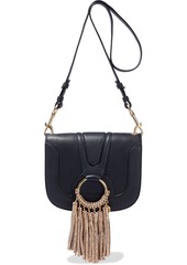 See By Chloé Woman Hana Small Tasseled Pebbled-leather Shoulder Bag Black