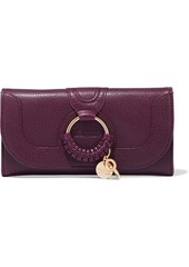 See By Chloé Woman Hana Textured-leather Continental Wallet Grape
