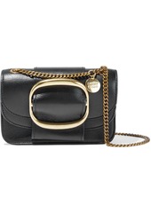 See By Chloé Woman Hopper Buckle-embellished Textured-leather Shoulder Bag Black