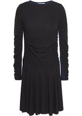 See By Chloé Woman Ruched Stretch-jersey Mini Dress Black