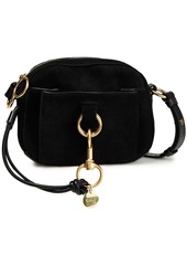 See By Chloé Woman Tony Suede And Textured-leather Shoulder Bag Black