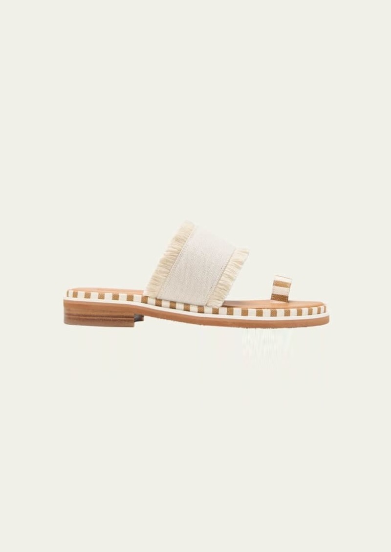 See by Chloé See by Chloe Allyson Frayed Cotton Toe-Ring Sandals