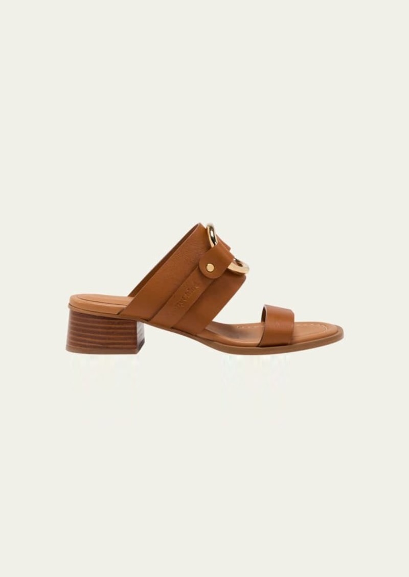 See by Chloé See by Chloe Hana Leather Ring Slide Sandals