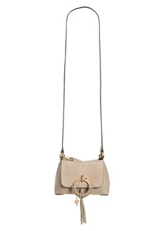 See by Chloé See by Chloe Mini Joan Leather Crossbody Bag in Motty Grey at Nordstrom