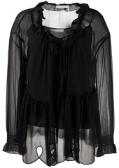 See by Chloé sheer tie-neck blouse