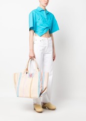 See by Chloé striped cotton tote bag