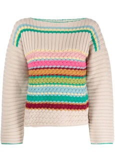See by Chloé striped knitted long-sleeve jumper
