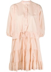 See by Chloé tiered puff-sleeved short dress