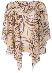 See by Chloé tiger print flouncy blouse