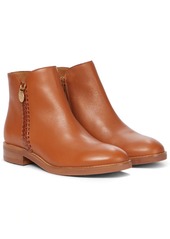 See by Chloé Whipstitched leather ankle boots