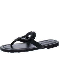 See by Chloé Womens Faux Leather Slip On Thong Sandals