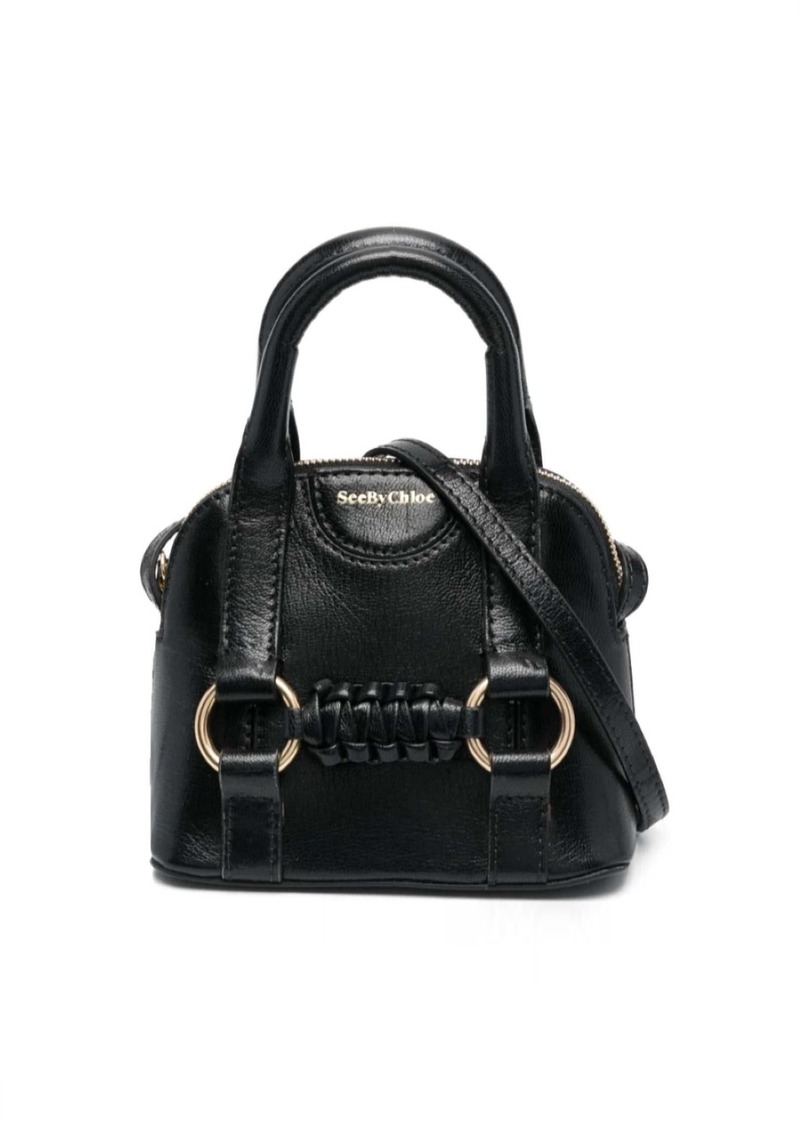 See by Chloé Women's Saddie Micro Double Handle Bag In Black