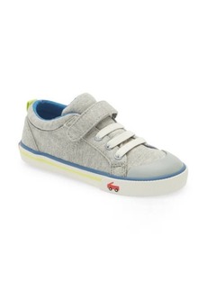 See Kai Run Tanner Sneaker in Gray Jersey/Lime at Nordstrom