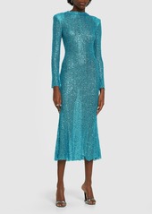 Self Portrait Beaded Knit Maxi Dress